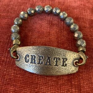 Lenny and Eva CREATE  Metal Plate pyrite bracelet and necklace chain.